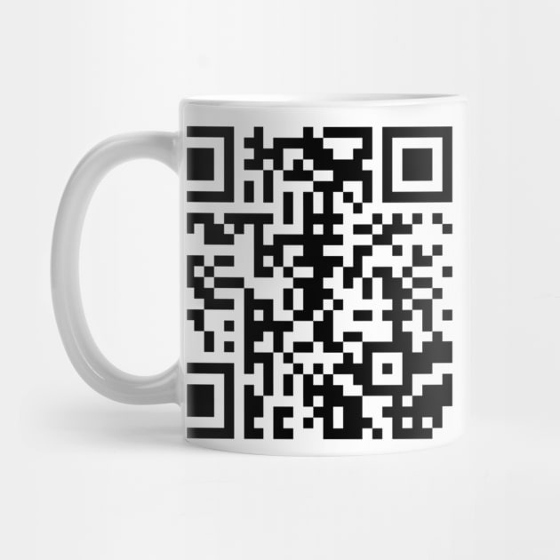 Rickroll qr code - black - white by MIXCOLOR